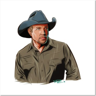 Garth Brooks - An illustration by Paul Cemmick Posters and Art